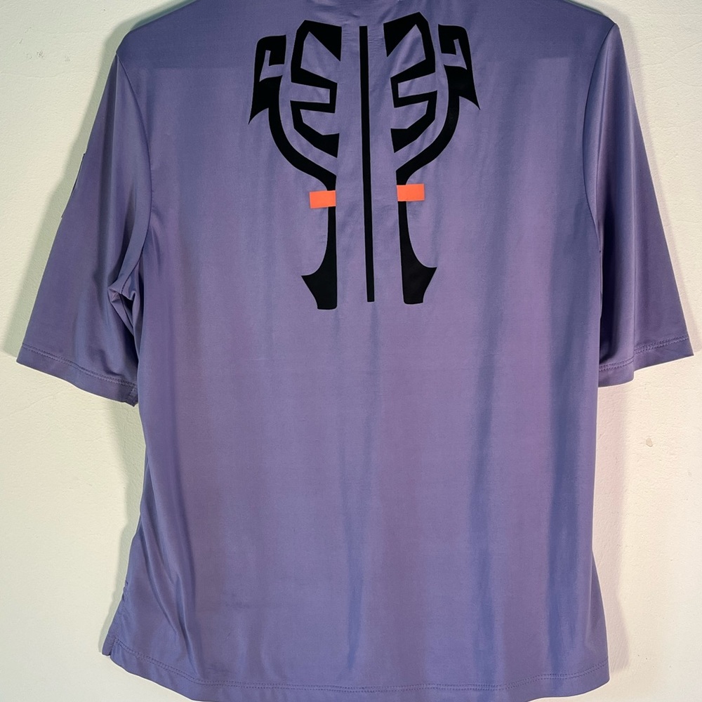 Awesome purple, black & coral golf shirt